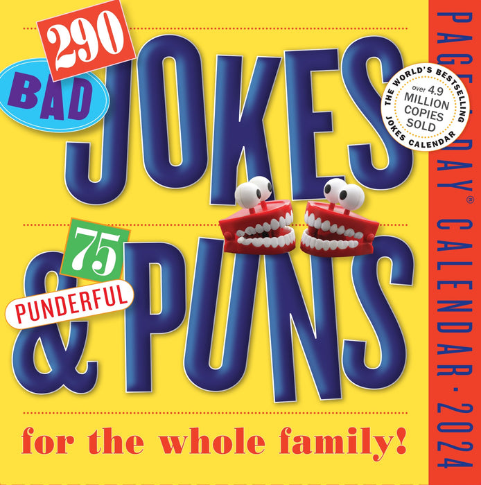 2024 290 Bad Jokes & 75 Punderful Puns Page-A-Day