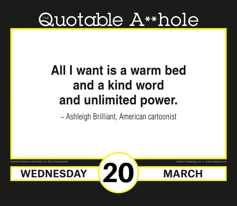 2024 Quotable A**hole Page-A-Day