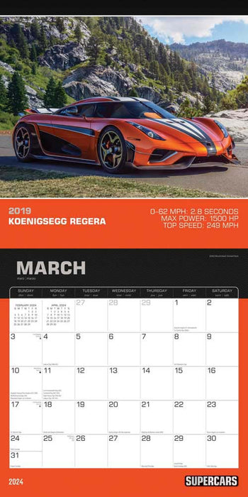 2024 Supercars Wall Calendar