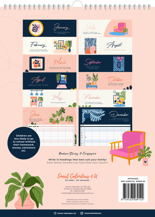 2024 Smart Calendar Family Organiser (Interior) — Calendar Club