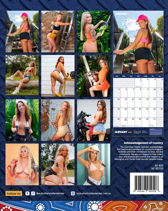 2025 Australian Tradie Lady Tradie Edition Wall Calendar