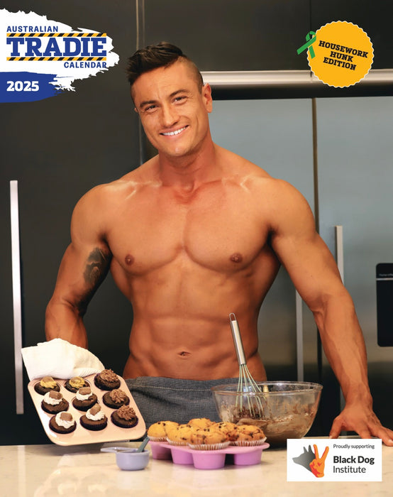 2025 Australian Tradie Housework Hunk Edition Wall Calendar