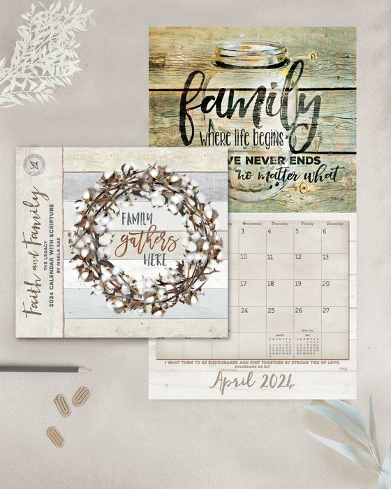 2024 Faith and Family Wall Calendar