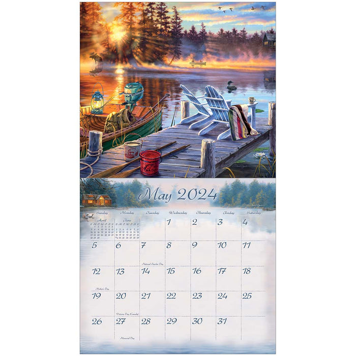2024 Cabin View Wall Calendar