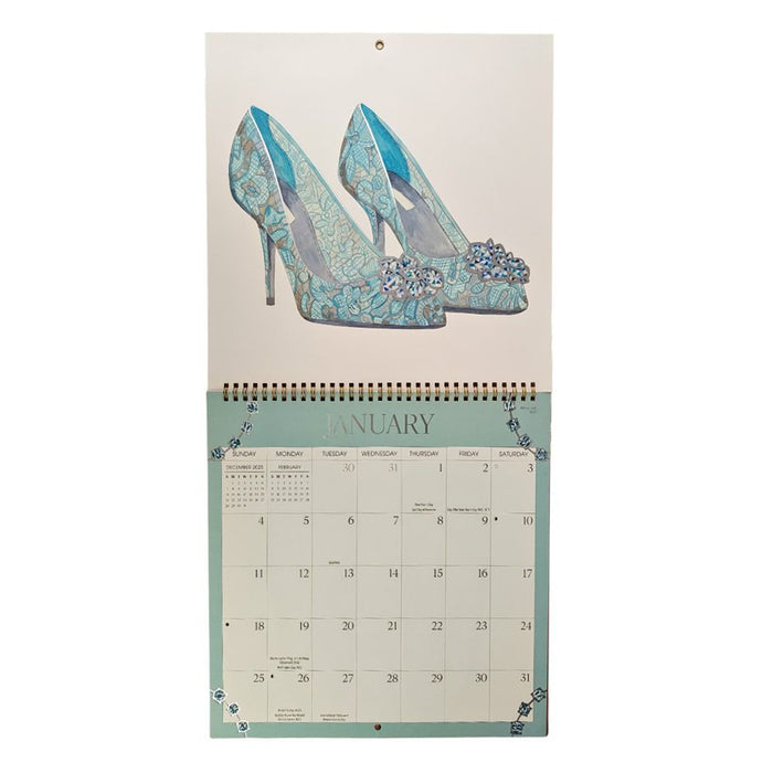 Exquisite Shoes 2026 Square Wall Calendar