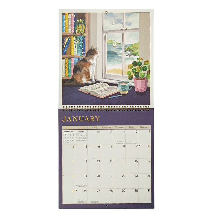 Book Lovers 2026 Square Wall Calendar