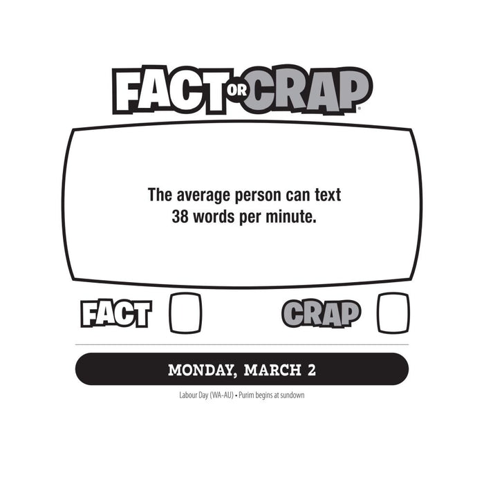 Fact or Crap 2026 Page-A-Day Calendar