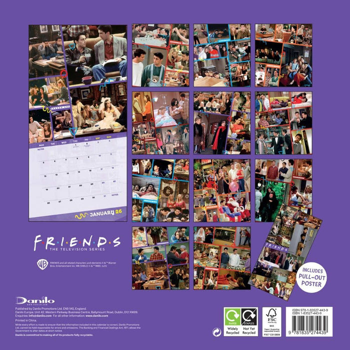 Friends 2026 Square Wall Calendar