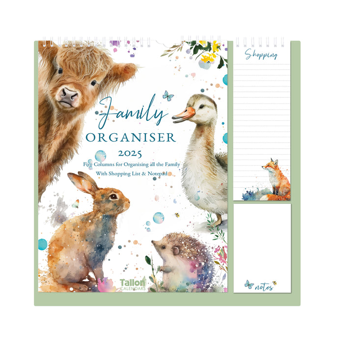 2025 Family Planner Animals Large Wall Calendar