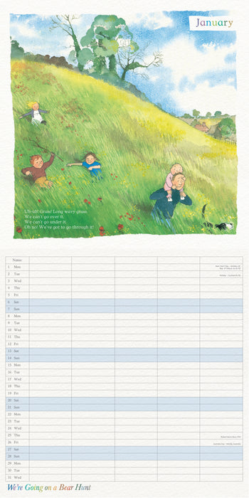 2024 Bear Hunt Family Wall Calendar