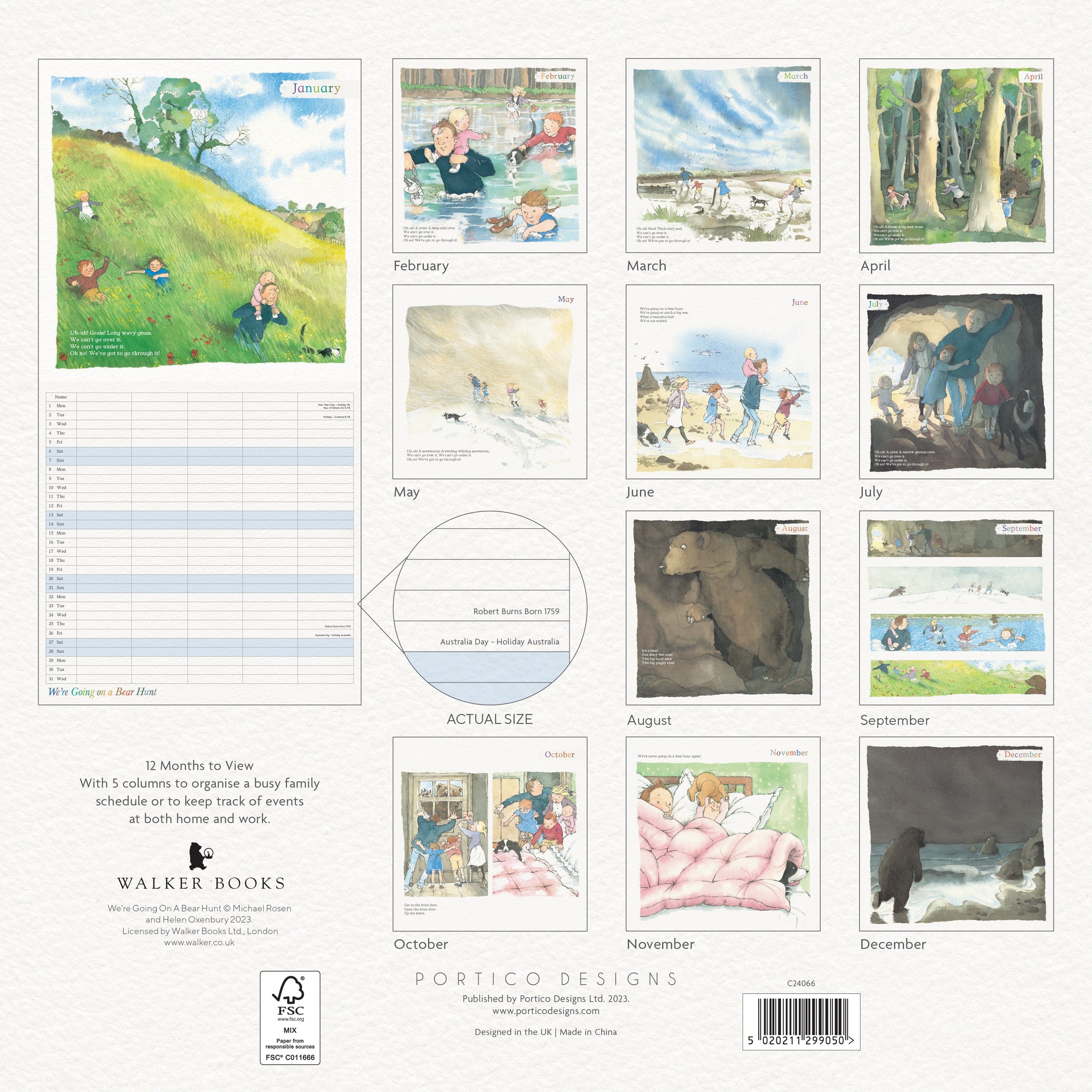 2024 Bear Hunt Family Wall Calendar — Calendar Club