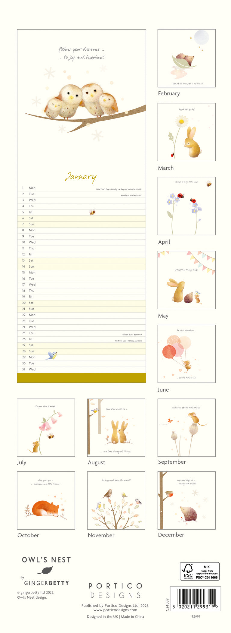 2024 Ginger Betty Slimline Calendar — Calendar Club