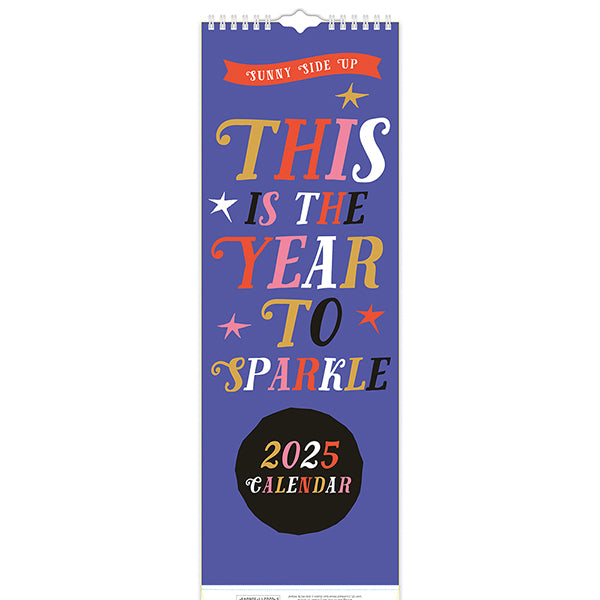 2025 Sunny Side Up Slimline Wall Calendar