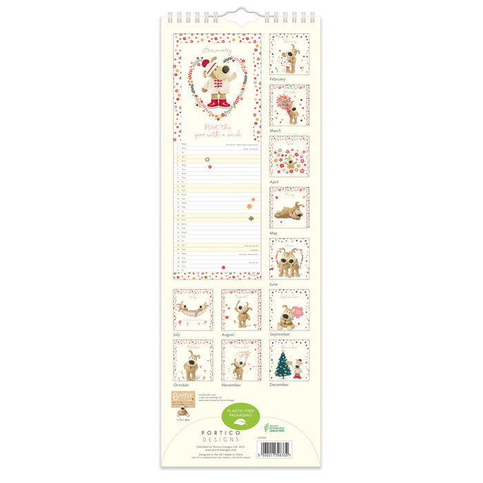 Calendar Club 2025 Boofle Slimline Wall Calendar Boofle Desk Calendar 2025