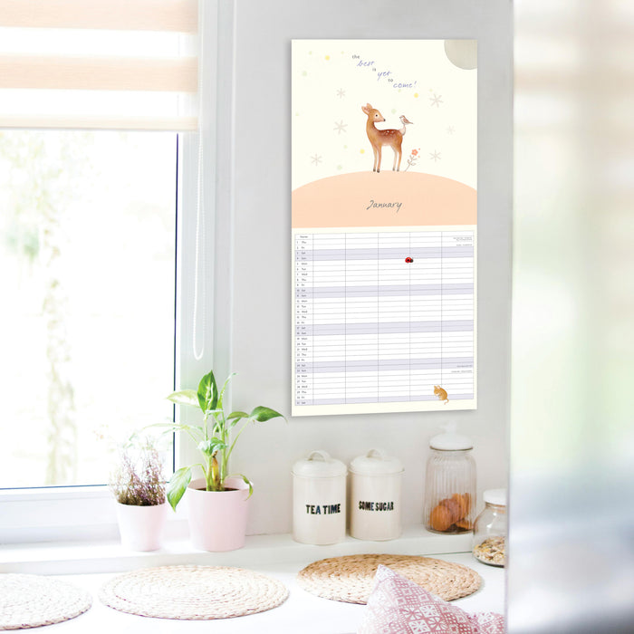 Ginger Betty Family Calendar 2026 Square Wall Calendar