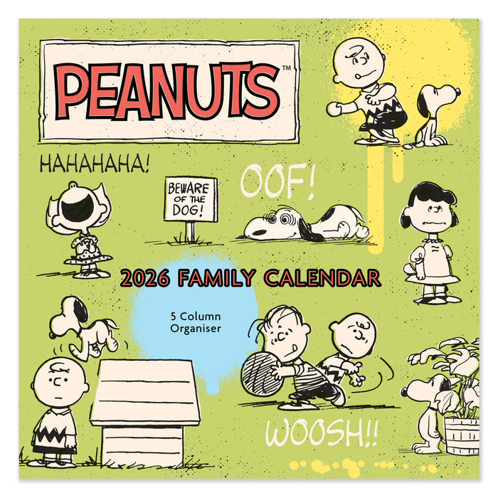 Peanuts Family Calendar 2026 Square Wall Calendar
