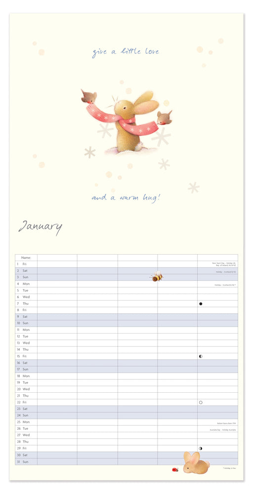 Ginger Betty Family Calendar 2027 Square Wall Calendar