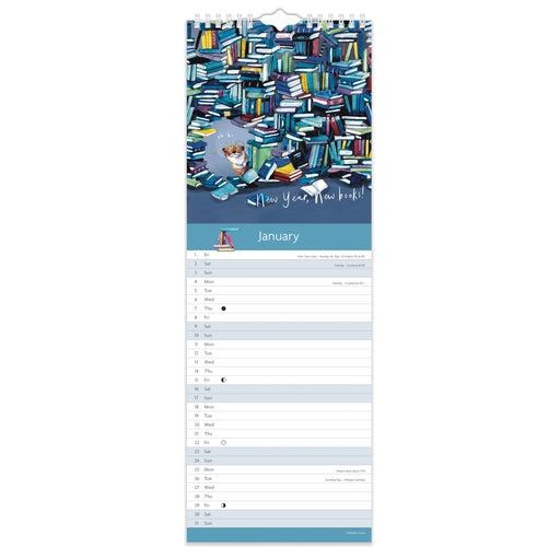 Snowtap Bookish 2027 Slimline Wall Calendar