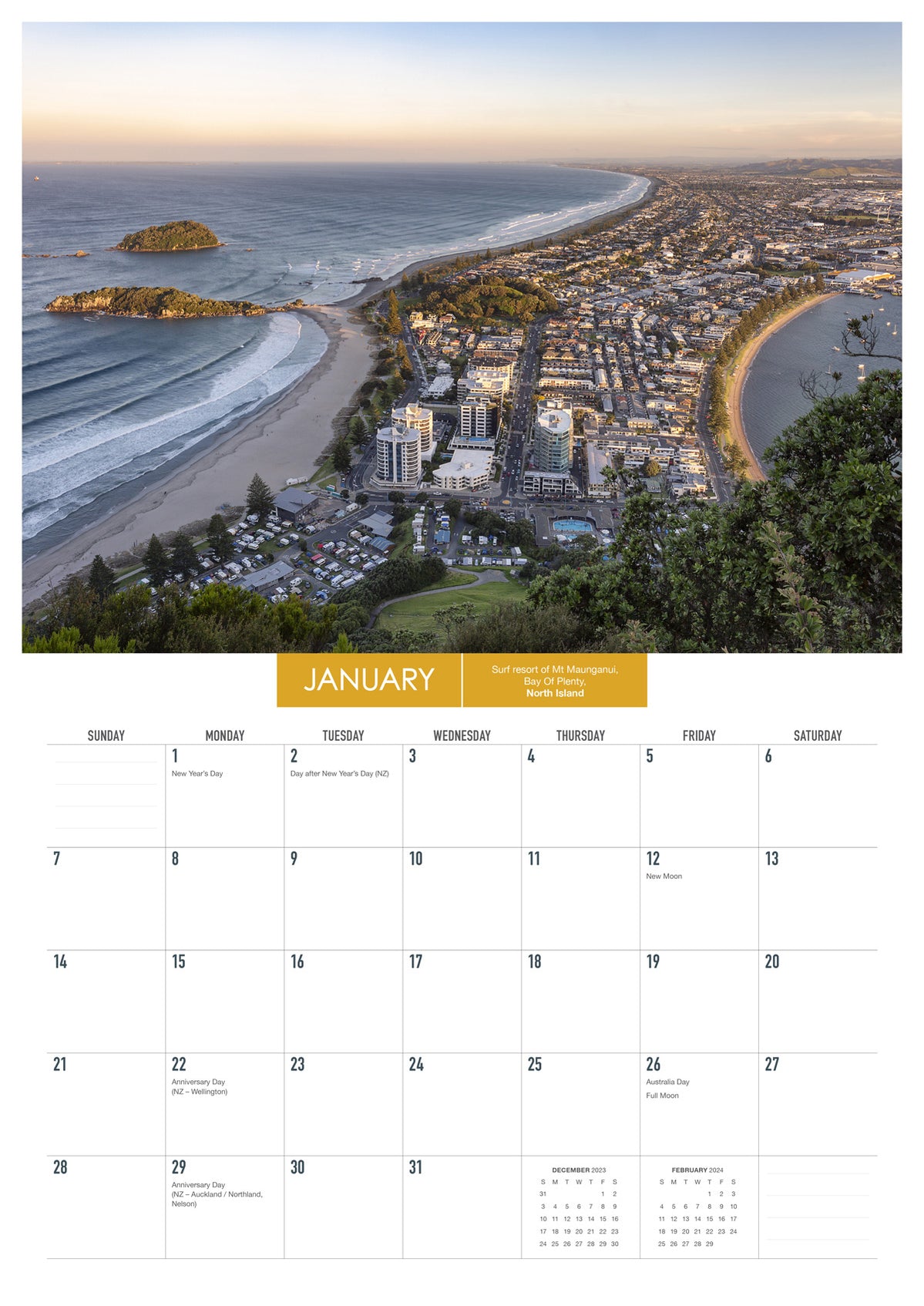 2024 New Zealand Wall Calendar — Calendar Club