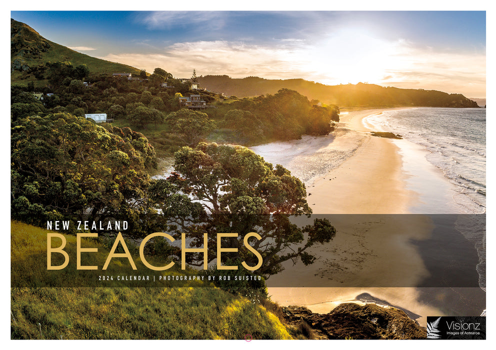 2024 New Zealand Beaches Wall Calendar