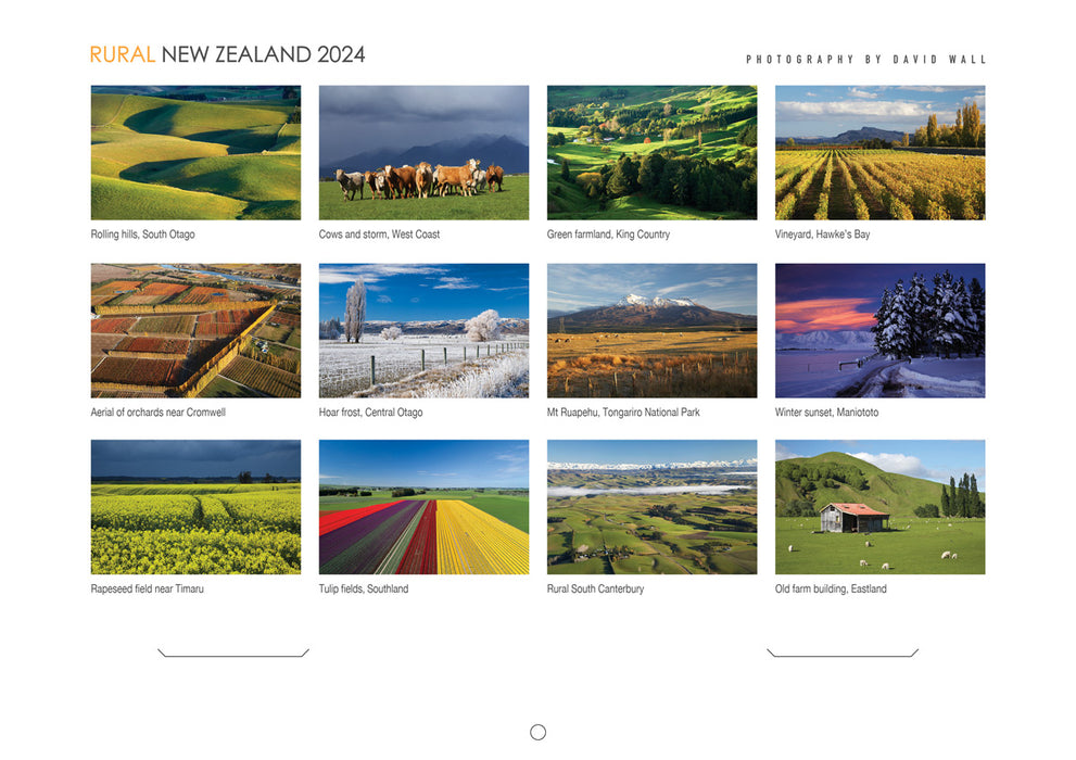 2024 New Zealand Rural Wall Calendar