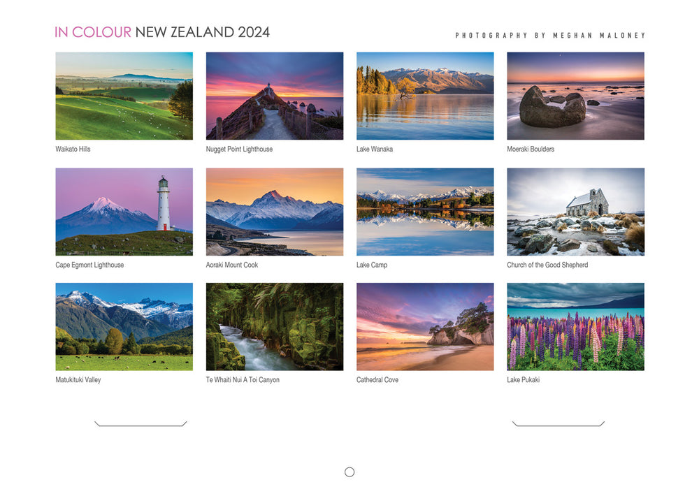 2024 New Zealand In Colour Wall Calendar