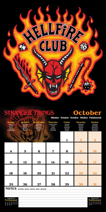 Stranger Things 2027 Square Wall Calendar
