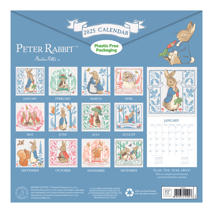 2025 Peter Rabbit Wall Calendar