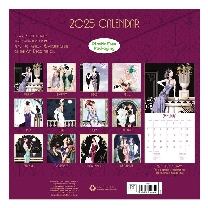 2025 Claire Coxon Wall Calendar