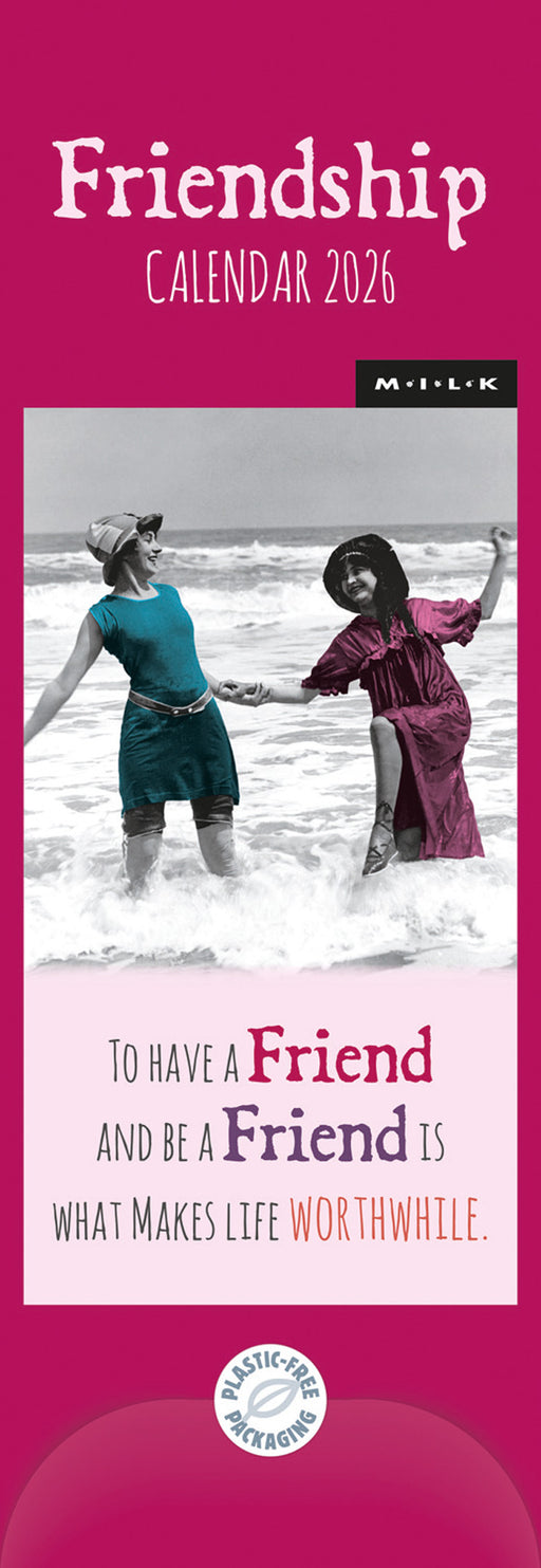 Milk Friendship 2026 Slimline Wall Calendar