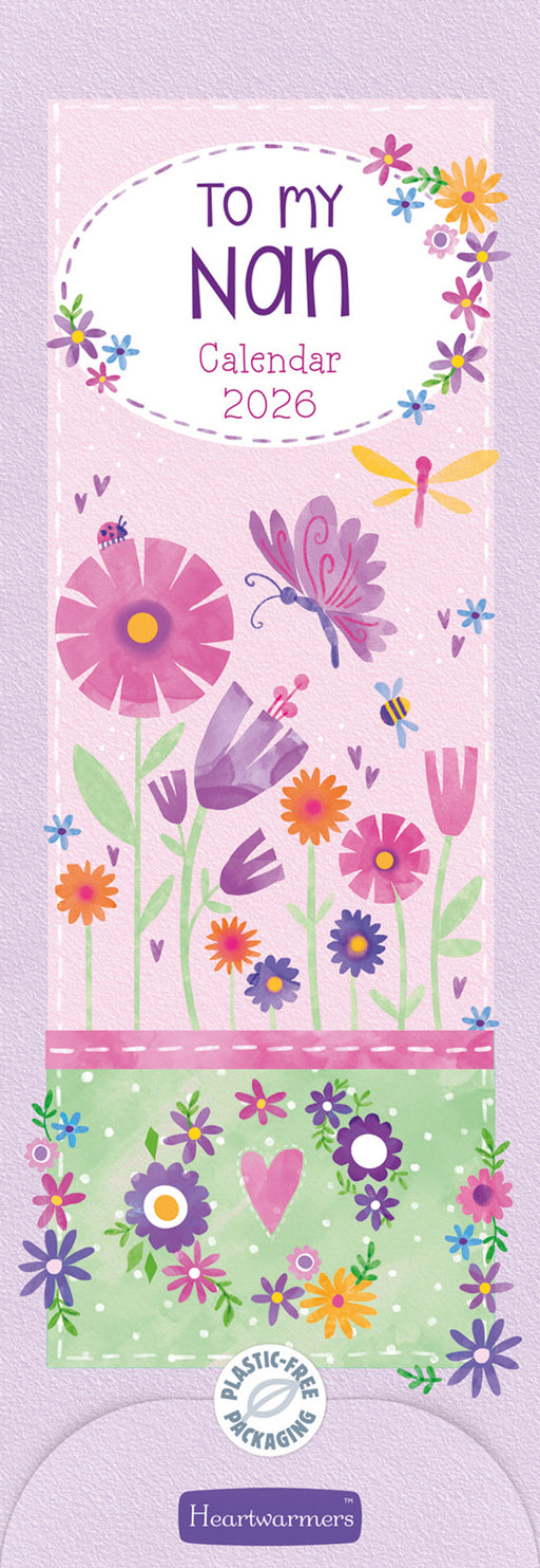 To My Nan 2026 Slimline Wall Calendar