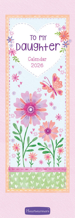 To My Daughter 2026 Slimline Wall Calendar