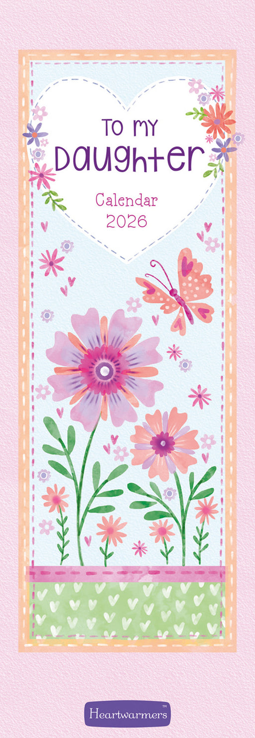 To My Daughter 2026 Slimline Wall Calendar