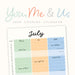 You Me and Us 2026 Square Wall Calendar