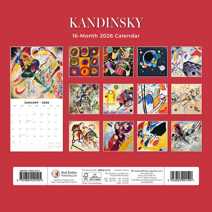 Kandinsky 2026 Square Wall Calendar (Online Exclusive)