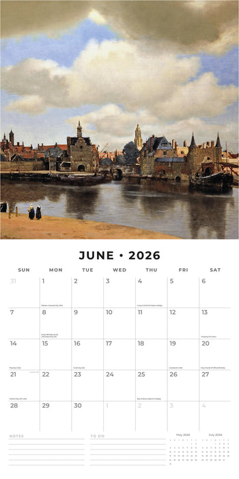 Vermeer 2026 Square Wall Calendar (Online Exclusive)