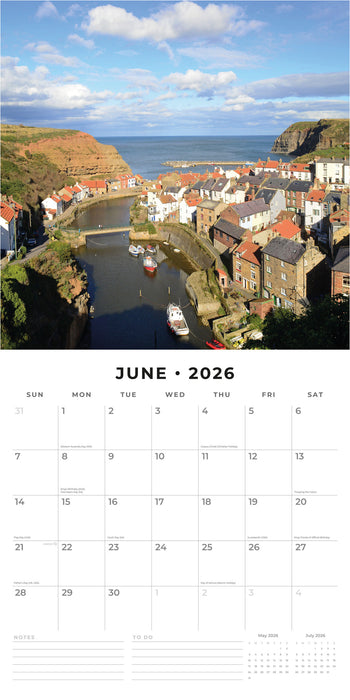 Britain's Most Beautiful Villages 2026 Square Wall Calendar