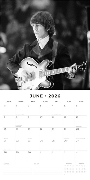 The Beatles 2026 Square Wall Calendar