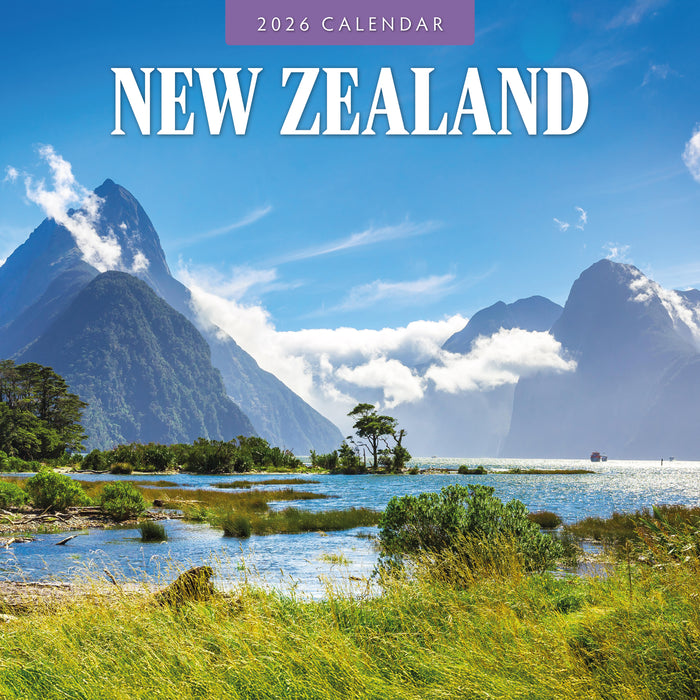 New Zealand 2026 Square Wall Calendar