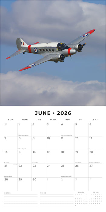 Air Legends 2026 Square Wall Calendar
