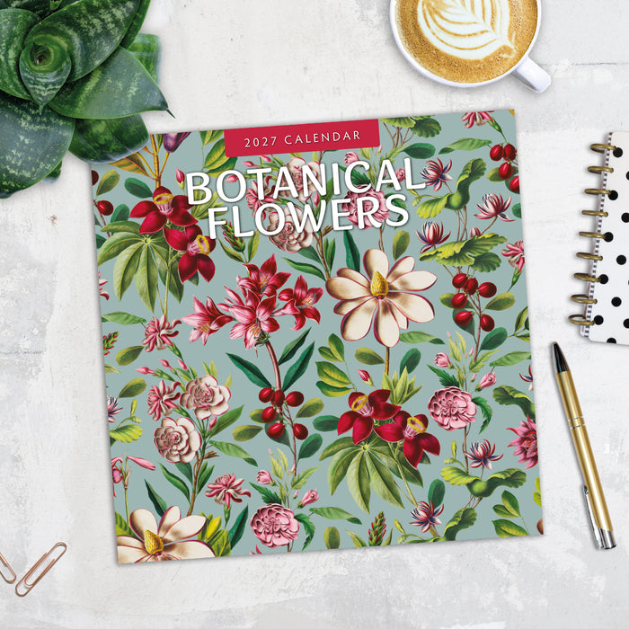 Botanical Flowers 2027 Square Wall Calendar