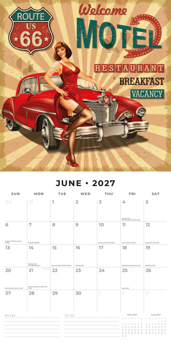 RETRO 2027 Square Wall Calendar
