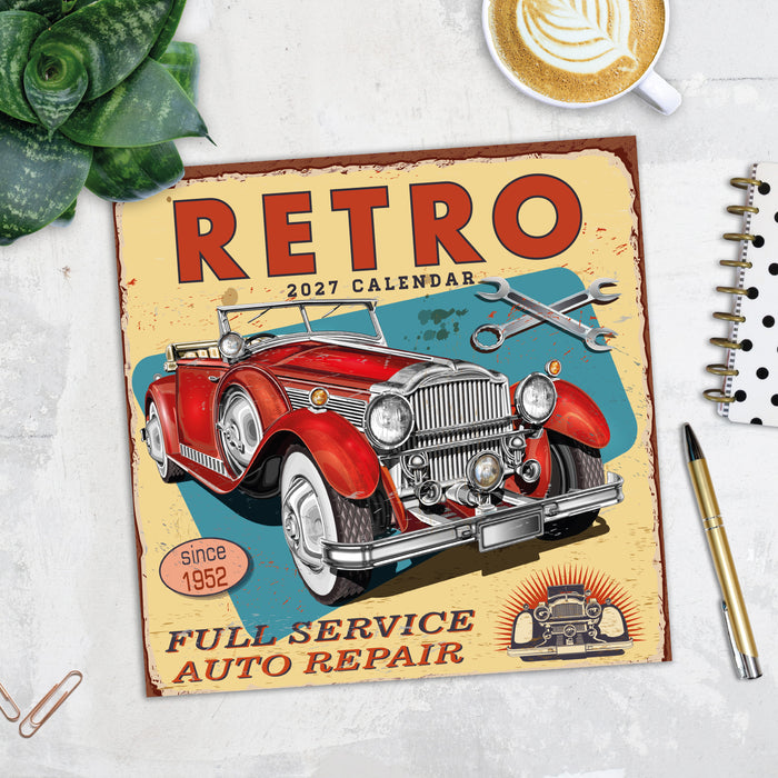 RETRO 2027 Square Wall Calendar
