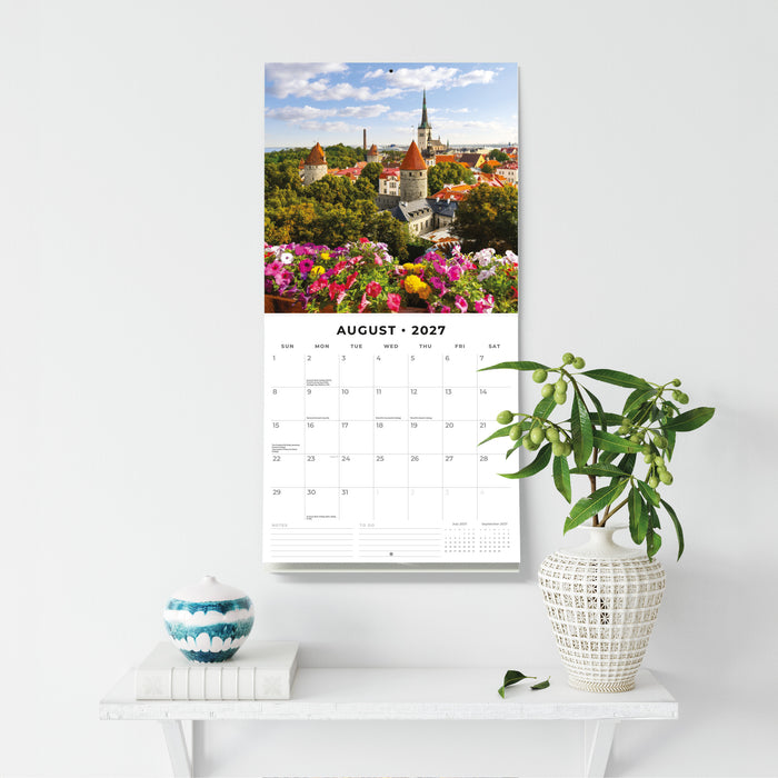 Medieval Towns 2027 Square Wall Calendar