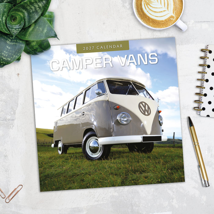 Camper Vans 2027 Square Wall Calendar