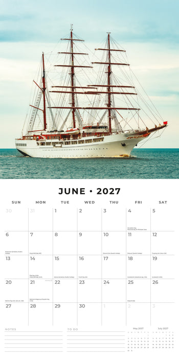 Tall Ships 2027 Square Wall Calendar
