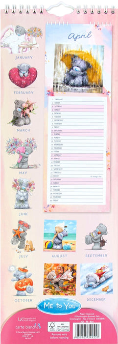 Me To You 2027 Slimline Wall Calendar