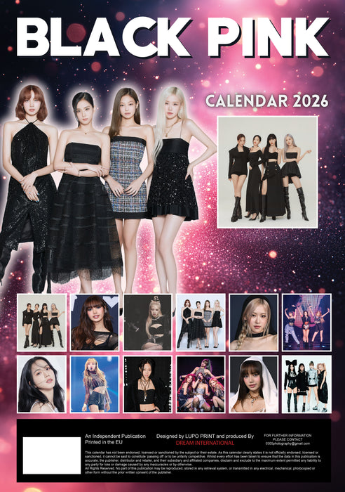 Blackpink 2026 A3 Wall Calendar