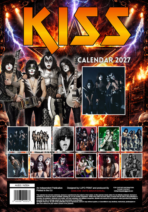 KISS 2027 A3 Wall Calendar