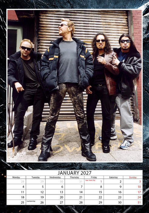 Metallica 2027 A3 Wall Calendar